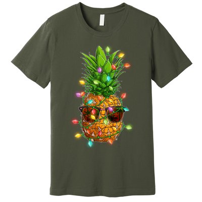 Christmas In July Tropical Vacation Pineapple Premium T-Shirt