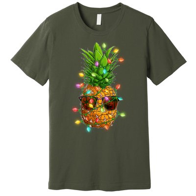 Christmas In July Tropical Vacation Pineapple Premium T-Shirt