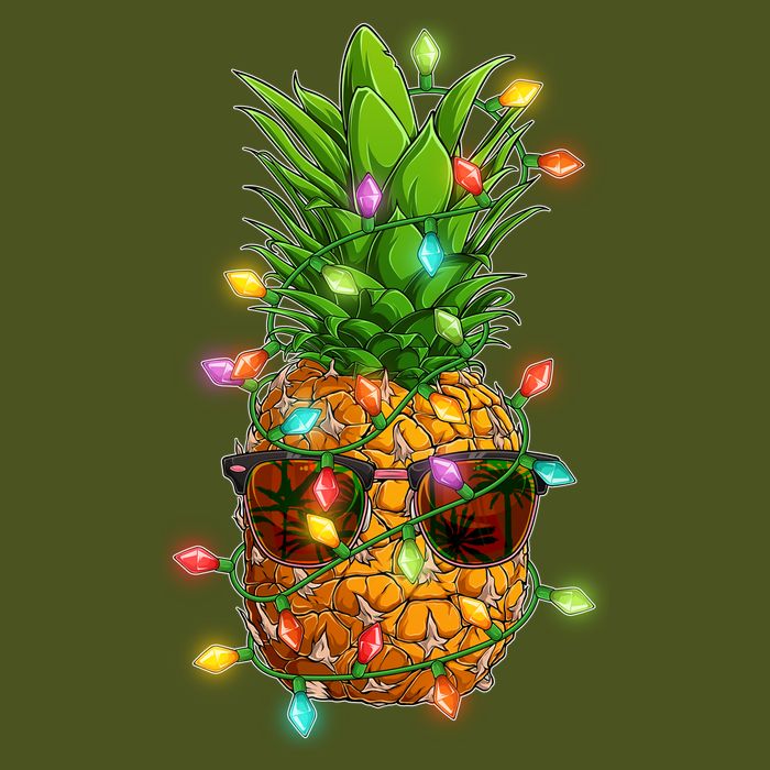 Christmas In July Tropical Vacation Pineapple Premium T-Shirt
