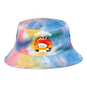 Christmas in July Summers Santa Penguin Tie Dye Newport Bucket Hat