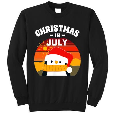 Christmas in July Summers Santa Penguin Sweatshirt