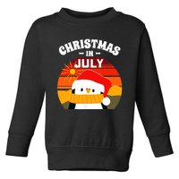 Christmas in July Summers Santa Penguin Toddler Sweatshirt