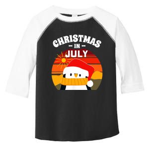 Christmas in July Summers Santa Penguin Toddler Fine Jersey T-Shirt