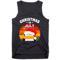 Christmas in July Summers Santa Penguin Tank Top