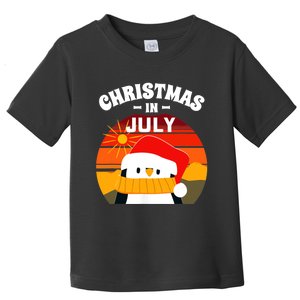 Christmas in July Summers Santa Penguin Toddler T-Shirt