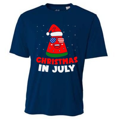 Christmas In July Watermelon Cooling Performance Crew T-Shirt