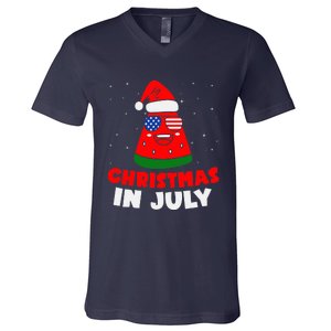 Christmas In July Watermelon V-Neck T-Shirt