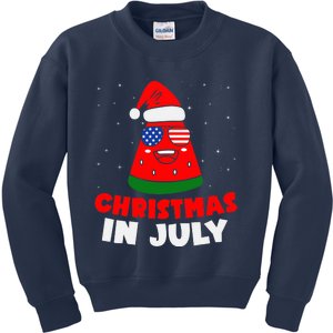 Christmas In July Watermelon Kids Sweatshirt