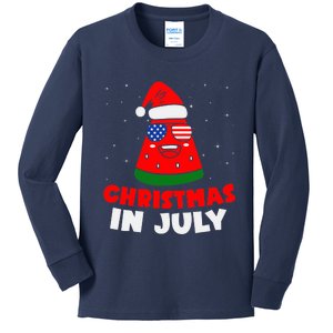 Christmas In July Watermelon Kids Long Sleeve Shirt