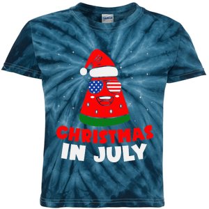 Christmas In July Watermelon Kids Tie-Dye T-Shirt