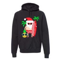 christmas in july party costume clothing santa surfing Premium Hoodie