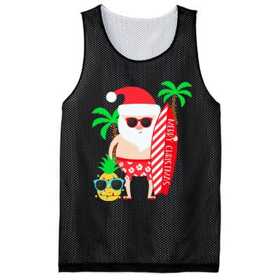 christmas in july party costume clothing santa surfing Mesh Reversible Basketball Jersey Tank