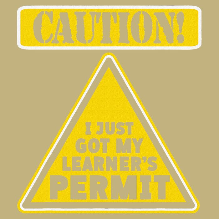 Caution I Just Got My LearnerS Permit Button