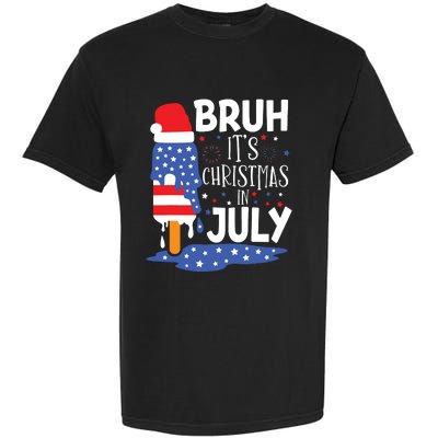 Christmas In July Shirts For Bruh Ice Pops 4th Of July Garment-Dyed Heavyweight T-Shirt