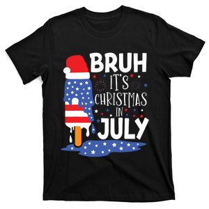 Christmas In July Shirts For Bruh Ice Pops 4th Of July T-Shirt