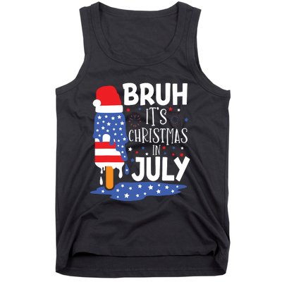 Christmas In July Shirts For Bruh Ice Pops 4th Of July Tank Top