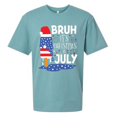 Christmas In July Shirts For Bruh Ice Pops 4th Of July Sueded Cloud Jersey T-Shirt