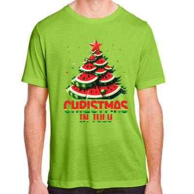 Christmas In July Watermelon Tree Summer Adult ChromaSoft Performance T-Shirt