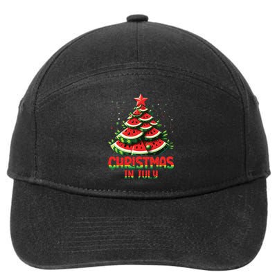 Christmas In July Watermelon Tree Summer 7-Panel Snapback Hat