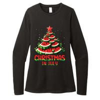 Christmas In July Watermelon Tree Summer Womens CVC Long Sleeve Shirt