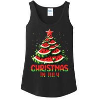 Christmas In July Watermelon Tree Summer Ladies Essential Tank