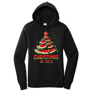 Christmas In July Watermelon Tree Summer Women's Pullover Hoodie