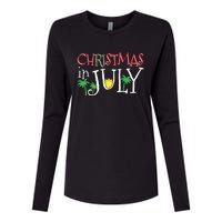 Christmas in July Merry Christmas Summer Funny Santa Womens Cotton Relaxed Long Sleeve T-Shirt