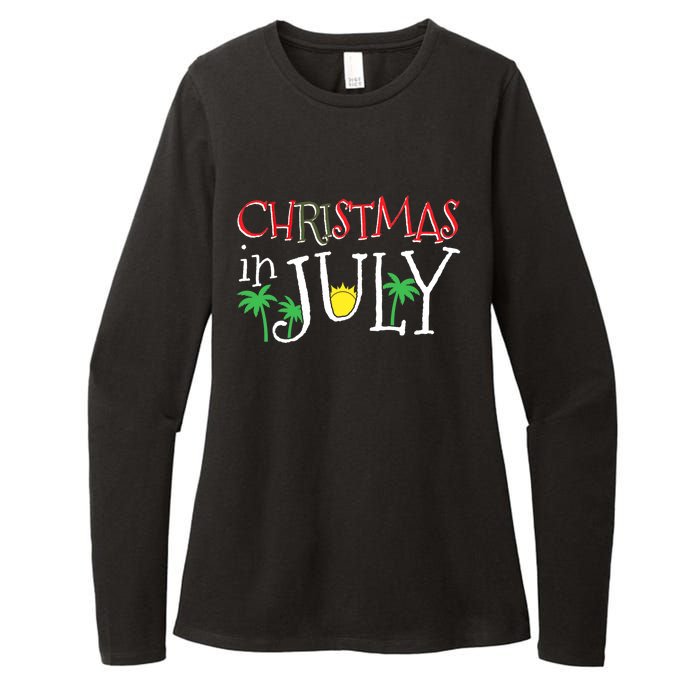 Christmas in July Merry Christmas Summer Funny Santa Womens CVC Long Sleeve Shirt