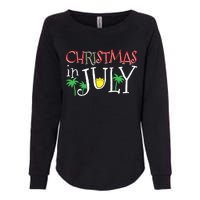 Christmas in July Merry Christmas Summer Funny Santa Womens California Wash Sweatshirt