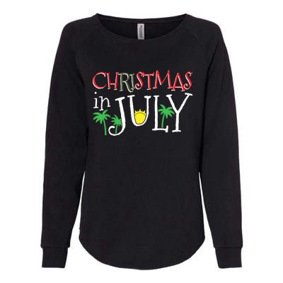 Christmas in July Merry Christmas Summer Funny Santa Womens California Wash Sweatshirt