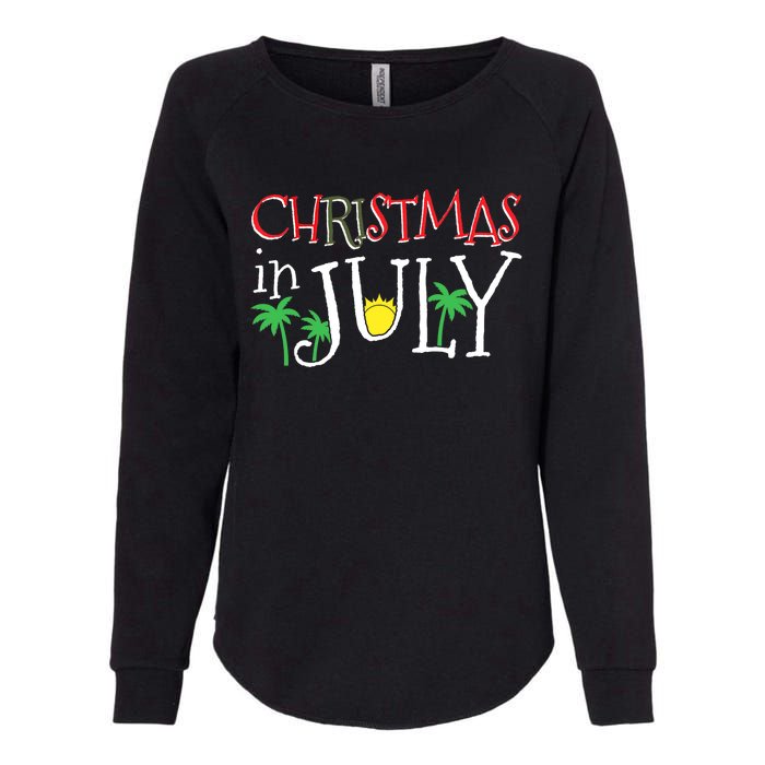 Christmas in July Merry Christmas Summer Funny Santa Womens California Wash Sweatshirt