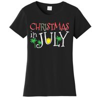 Christmas in July Merry Christmas Summer Funny Santa Women's T-Shirt