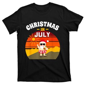 Christmas In July Shirts For Women Men Kids Santa Sunset T-Shirt