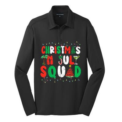 Christmas In July Squad Funny Summer Xmas Silk Touch Performance Long Sleeve Polo