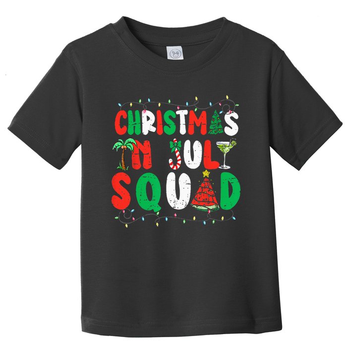 Christmas In July Squad Funny Summer Xmas Toddler T-Shirt