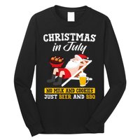 Christmas In July No Milk And Cookies Just Beer And Bbq Long Sleeve Shirt