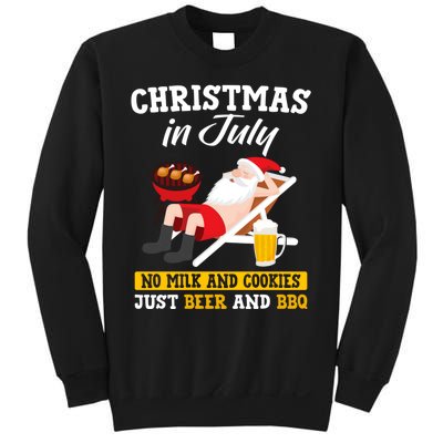 Christmas In July No Milk And Cookies Just Beer And Bbq Sweatshirt