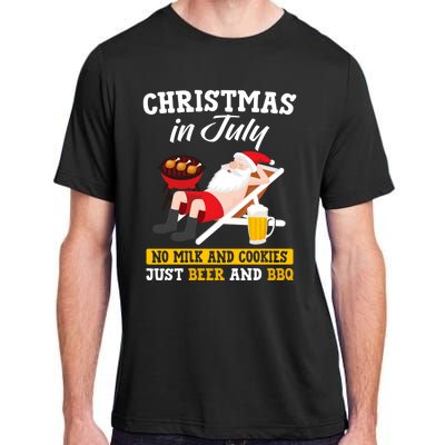 Christmas In July No Milk And Cookies Just Beer And Bbq Adult ChromaSoft Performance T-Shirt