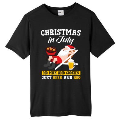 Christmas In July No Milk And Cookies Just Beer And Bbq Tall Fusion ChromaSoft Performance T-Shirt