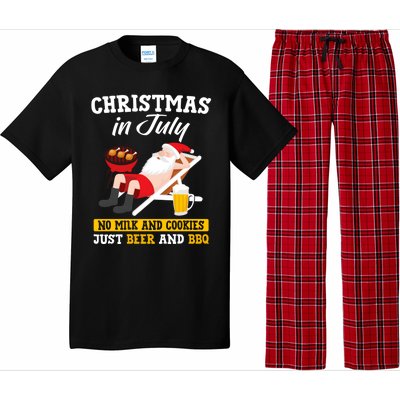 Christmas In July No Milk And Cookies Just Beer And Bbq Pajama Set