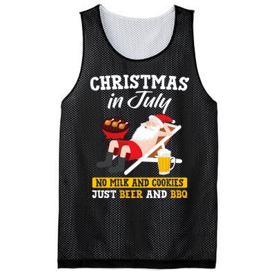 Christmas In July No Milk And Cookies Just Beer And Bbq Mesh Reversible Basketball Jersey Tank