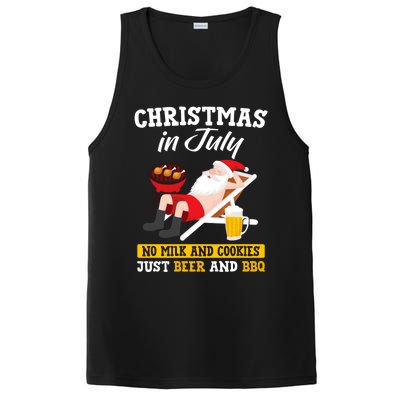 Christmas In July No Milk And Cookies Just Beer And Bbq PosiCharge Competitor Tank