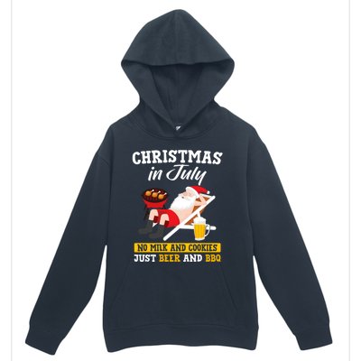 Christmas In July No Milk And Cookies Just Beer And Bbq Urban Pullover Hoodie