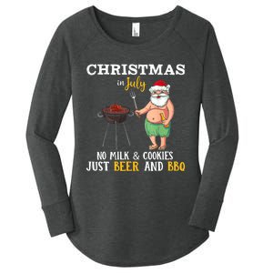 Christmas In July No Milk And Cookies Just Beer And BBQ Women's Perfect Tri Tunic Long Sleeve Shirt