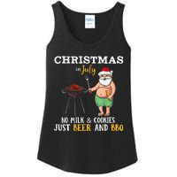 Christmas In July No Milk And Cookies Just Beer And BBQ Ladies Essential Tank