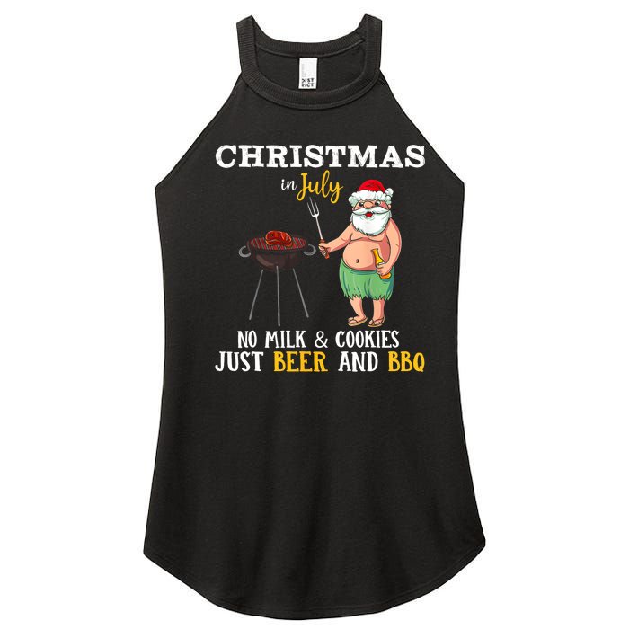 Christmas In July No Milk And Cookies Just Beer And BBQ Women's Perfect Tri Rocker Tank