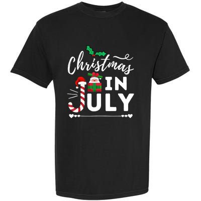 Christmas In July Beach Summer Santa Hat Gift Hawaiian 2021 Garment-Dyed Heavyweight T-Shirt