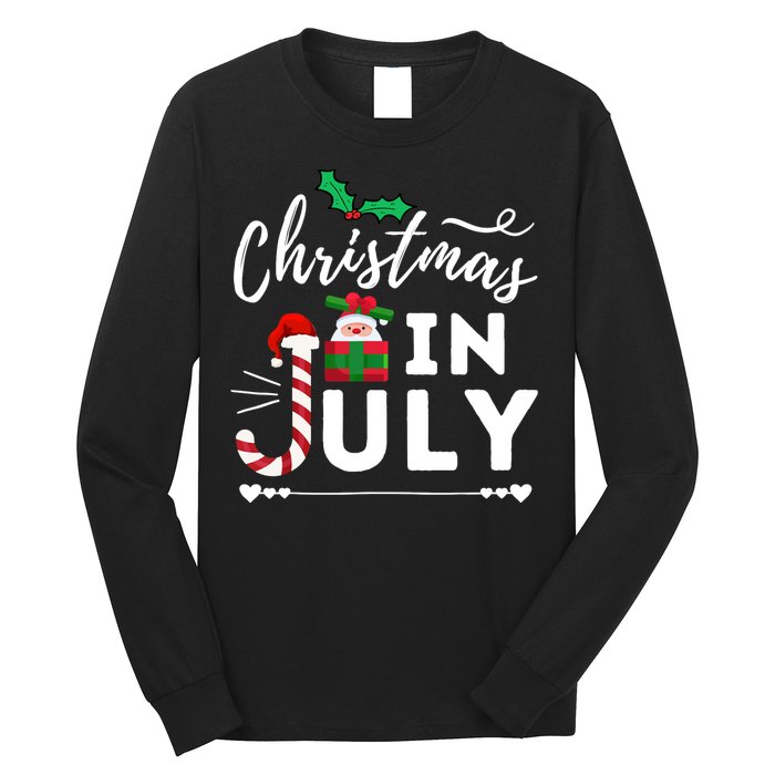 Christmas In July Beach Summer Santa Hat Gift Hawaiian 2021 Long Sleeve Shirt