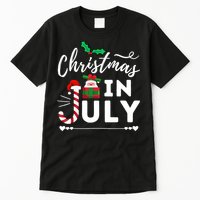 Christmas In July Beach Summer Santa Hat Gift Hawaiian 2021 Tall T-Shirt