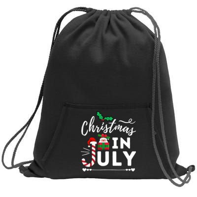 Christmas In July Beach Summer Santa Hat Gift Hawaiian 2021 Sweatshirt Cinch Pack Bag